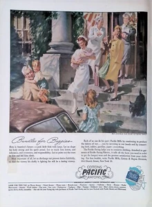 Vintage Print Ad WWII 1944 Pacific Yard Goods Krankenschwestern Konvolut Baby Hund Kriegsanleihen - Bild 1 von 1