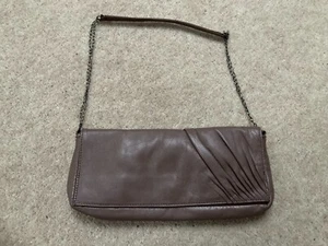WOMENS JIGSAW LEATHER CLUTCH BAG EVENING PURSE PURPLE HANDBAG ZZ - Picture 1 of 7