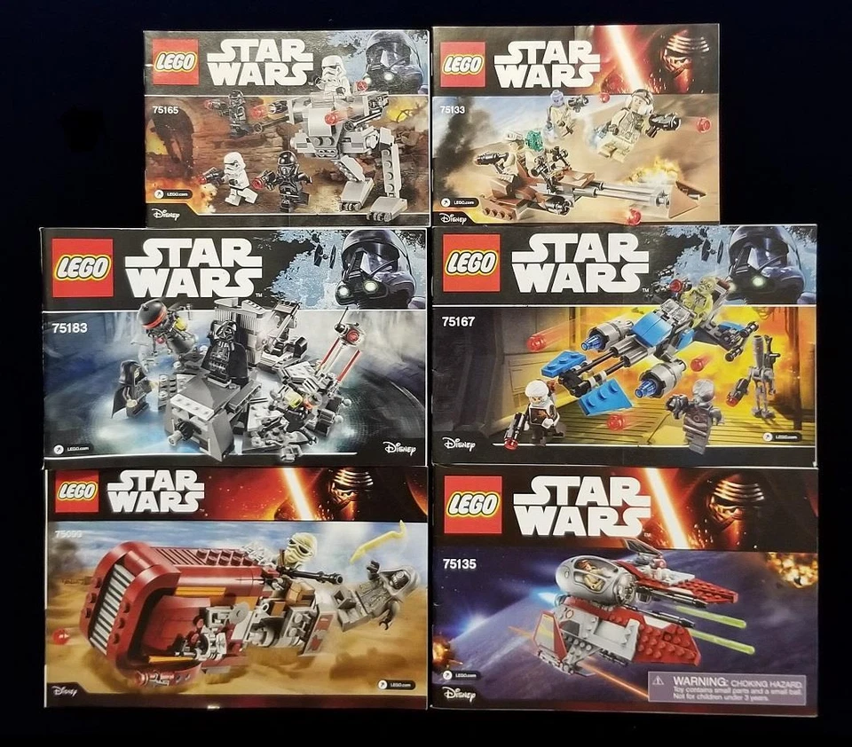 LEGO 75099 75133 75135 75165 75167 75183 Star Wars INSTRUCTION MANUALS - Image 1 of 1