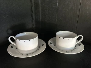 SWID POWELL "Gotham" 2 Cups and Saucers GWATHMEY SIEGEL 1987 - Picture 1 of 4