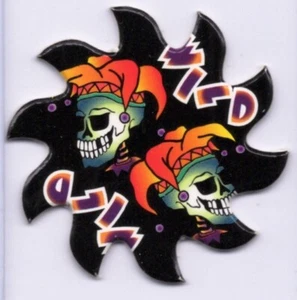 Vintage Sun Saw Blade Shaped POG Wild Jester Joker Cardboard 1990s Blank Back - Picture 1 of 1
