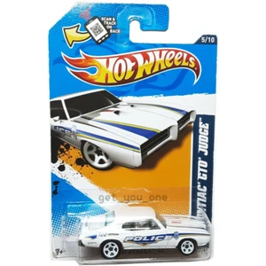 Hot Wheels '69 PONTIAC GTO JUDGE White Police Birmingham 2012 Main Street #165 - Picture 1 of 3