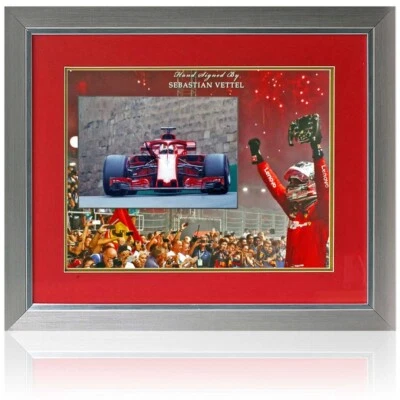 Sebastian Vettel Formula 1 Legend Hand Signed F1 Photo Presentation AFTAL COA - Image 1 of 4
