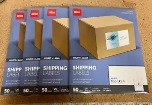200 Etichette Spedizione Deposito Ufficio 5,5" x 8,5" Laser Inkjet Bianco-4 Confezioni da 50 - Foto 1 di 2