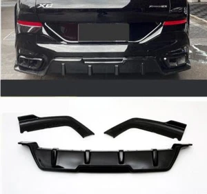 Alerón labial difusor trasero negro brillante ABS apto para BMW X6 G06 2019-23 3 PIEZAS - Imagen 1 de 10