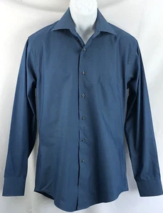 Geoffrey Beene Oxford Shirt M blue 15 1/2 - 34/35 Classic Business Career Preppy - Picture 1 of 4