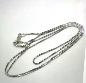 Sterling silver .925 box chain necklace 18" 1.5gr - Picture 1 of 6