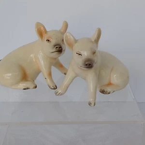 De colección 2 Goebel con Alemania Lechones Hermano y Hermana? Pequeñas estatuillas adorables! - Imagen 1 de 10