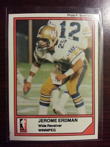 Jogo CFL 1984 #84 JEROME ERDMAN Winnipeg bombarderos azules Simon Fraser - Imagen 1 de 1