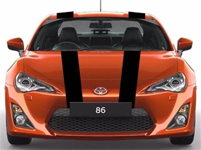 适用于丰田 86 中心拉力赛运动赛车条纹 6 英寸双乙烯基贴花新品 — 第 1/4 张图片