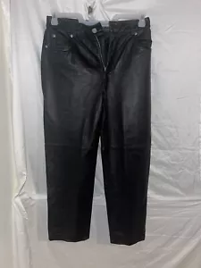 Pantalone Jeanology in pelle nero taglia 10p - Foto 1 di 15