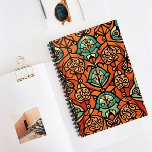 Spiral Notebook - Ruled Line_118 Pages_Ethnic Pattern(Only Front) - Picture 1 of 5