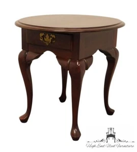 CRESENT FURNITURE Solid Cherry Traditional Style 21" Oval Accent End Table - Picture 1 of 10