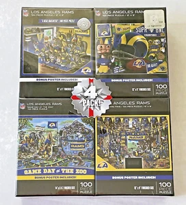 NFL Los Angeles Rams Set 4x100 Teile Puzzle Bonus Poster Spieltag im Zoo... - Bild 1 von 20