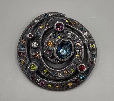 Patricia Locke Women’s Brooch Silver Plated Swarovski Crystals - Image 1 of 4