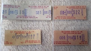 The Southern Vectis O Co Ltd Bus Tickets X 4 - Picture 1 of 2