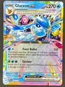 Pokémon Glaceon ex 026/131 PRE Prismatic Evolutions NM - Picture 1 of 2