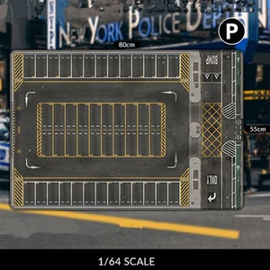 1/64 Parking Lot Diorama Car Park Mouse Pad for Hot Wheels Diecast Models K - Afbeelding 1 van 11