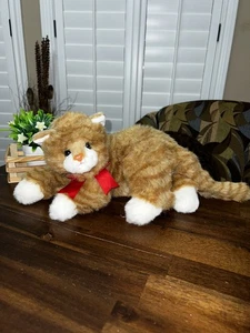 Vintage 1995 TY Beanie Al E. Kat 12” Orange Plush Cat Realistic - Picture 1 of 6