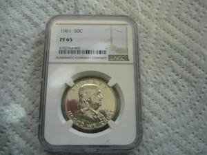 1961 franklin half dollar PF 65 NGC Proof - Picture 1 of 3