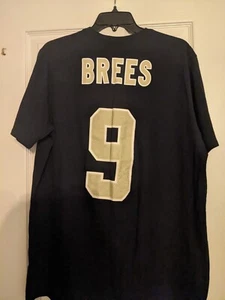 Drew Brees Herren XL T-Shirt NIKE sportlicher Schnitt schwarz New Orleans Saints gebraucht, in einwandfreiem Zustand - Bild 1 von 5