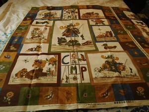 Northcott Fabric Panel "Moose At Summer Camp" 35" x 40" - Picture 1 of 4