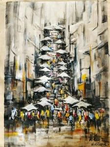 Pintura al óleo n.o 22 de Eric 45 x 30 escaleras en paisajes decorativos analakely pintura - Imagen 1 de 1