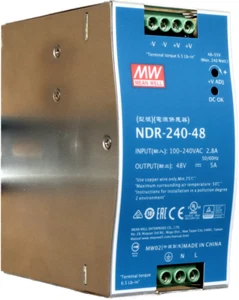 MEANWELL NDR-240-48 ALIMENTATORE 48V 240W DIN RAIL - Afbeelding 1 van 4
