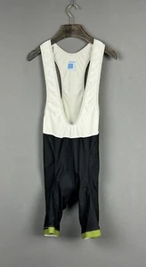 Men SHIMANO Black White Polyamide Padded Cycling Bib Shorts Size M - Picture 1 of 15
