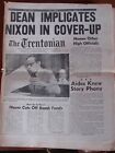 The Trentonian JOHN DEAN IMPLICATES NIXON 26 juin 1973 