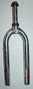 New-School Wipeout BMX Fork 1" Threaded 135mm Steel Freestyle Retro USA Shipper! - Picture 1 of 19