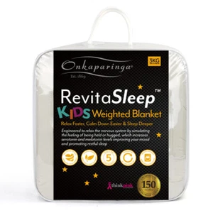 Onkaparinga Kids 3kg Cotton 105x142cm Weighted Blanket Home Bedding Oatmeal - Picture 1 of 2