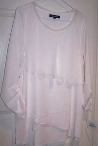Blouse by Ellen Tracy Size L Sheer  Blouse MSRP% 79.50 NWT - Picture 1 of 3