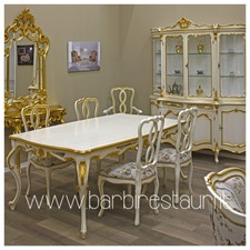 Sala Da Pranzo Stile Barocco Moderno In Legno Laccato