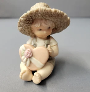 Enesco Pretty as a Picture Figurine You've Captured My Heart Boy #487686 Mini - Picture 1 of 11