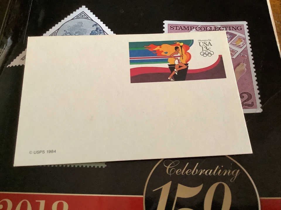 US 1984 Scott # UX102 Olympic Torch Run -  13¢ postal card MNH Postcard - Image 1 of 1