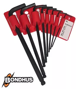 BONDHUS Allen Keys Ball End Hex Long Arm Metric & Imperial Sizes w/ProGuard Fin - Picture 1 of 18