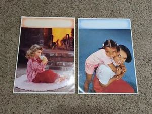 Vintage 1960 Lithograph Photo Calendar Sample 12" x 16-1/2" Lot Of 2 Double Side - Picture 1 of 10
