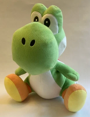 Juguete de peluche Super Mario Brothers verde Yoshi animal de peluche 12" 2017 usado en excelente estado videojuego Foto 1 de 4