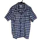 Pajamagram - Women's Blue Plaid Summer PJ Set - Shorts & Short Sleeve Shirt 
