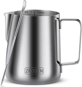 Milk Frothing Pitcher, 12Oz 20Oz 32Oz Espresso Steaming Pitchers Stainless Stee - Picture 1 of 8