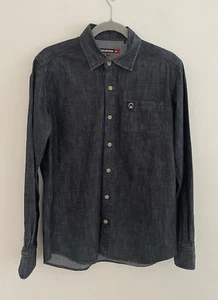 Duck And Cover Shirt Denim Heavyweight Long Sleeve Blue Marty Indigo Size M - Picture 1 of 7