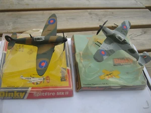 DINKY 718 741 SPITFIREMK2 & HAWKER HURRICANE BEIDE SEHR GUTE ORIGINALE - Bild 1 von 8