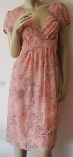 VETEMENTS Abito pasquale floreale davanti Apt 9 Girly rosa surplice taglia 8