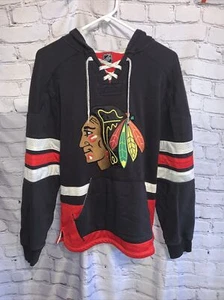 NHL CHICAGO BLACKHAWKS ICE HOCKEY HOODED TOP JERSEY CCM SIZE  M ADULT - Picture 1 of 5