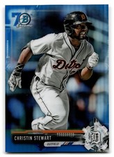 2017 BOWMAN CHROME BCP148 CHRISTIN STEWART BCP148 70TH BLUE REFRACTOR