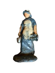Auburn Rubber Toy Milkmaid Figure 2.75” Vintage Toy 1930s - Picture 1 of 3