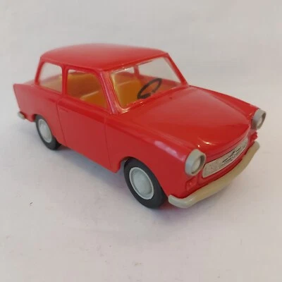 Vintage DDR Germany Red Trabant 601 Plastic Friction Toy - 17cm - Image 1 of 4