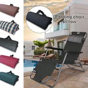 Folding Lounge Chair Headrest Head Cushion Breathable Lounger Beach Pillow Sun - Picture 1 of 28