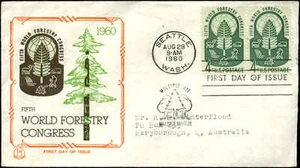 US FDC #1156 Tri-Color Cachet Seattle, WA Foreign Destination to Australia - Picture 1 of 1